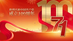 奋斗百年路，开启新征程，1921-2021建党百年高清节日文字壁纸图片