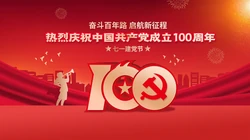 奋斗百年路，开启新征程，1921-2021建党百年高清节日文字壁纸图片
