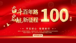 奋斗百年路，开启新征程，1921-2021建党百年高清节日文字壁纸图片