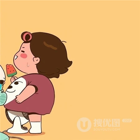 生活中的小甜蜜，小美好 有点呆，有点萌，有点可爱卡通情侣头像图片