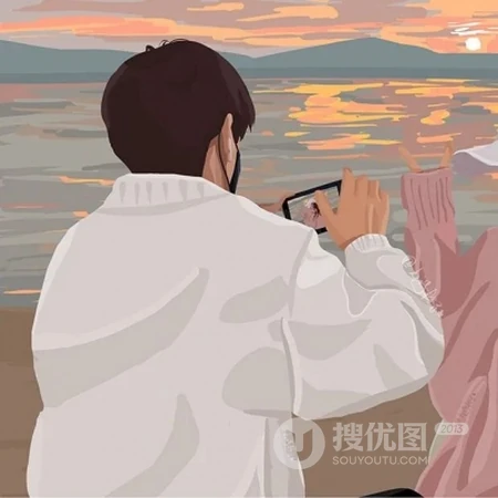 浪漫小清新，好看不易撞的手绘情侣插画专用配对头像，送你一份爱的小礼物哦！