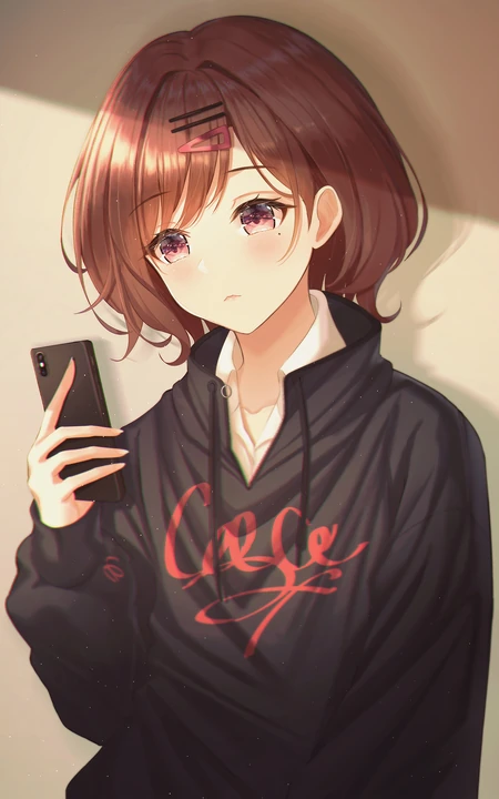 清爽又有气质的乖乖女短发，二次元可爱短发少女，学生妹精选插画图片集