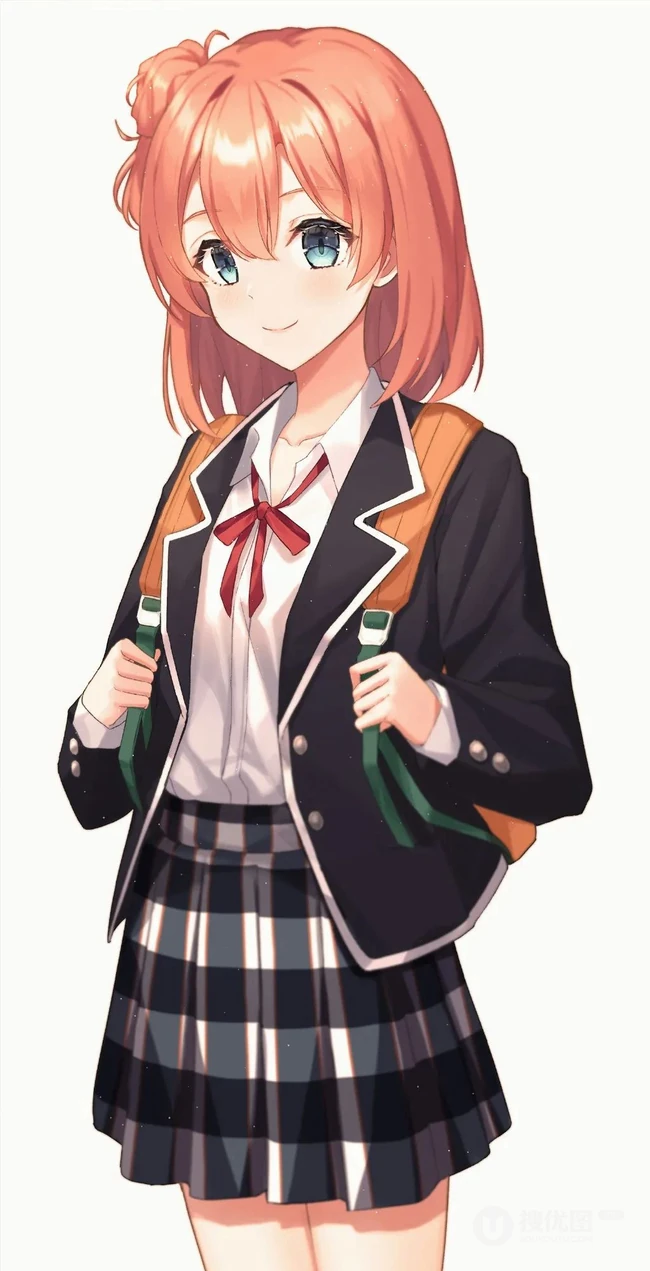清爽又有气质的乖乖女短发，二次元可爱短发少女，学生妹精选插画图片集
