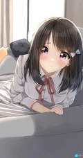 文静可爱的二次元动漫乖乖女，初中生，学生妹子高清手机壁纸图片