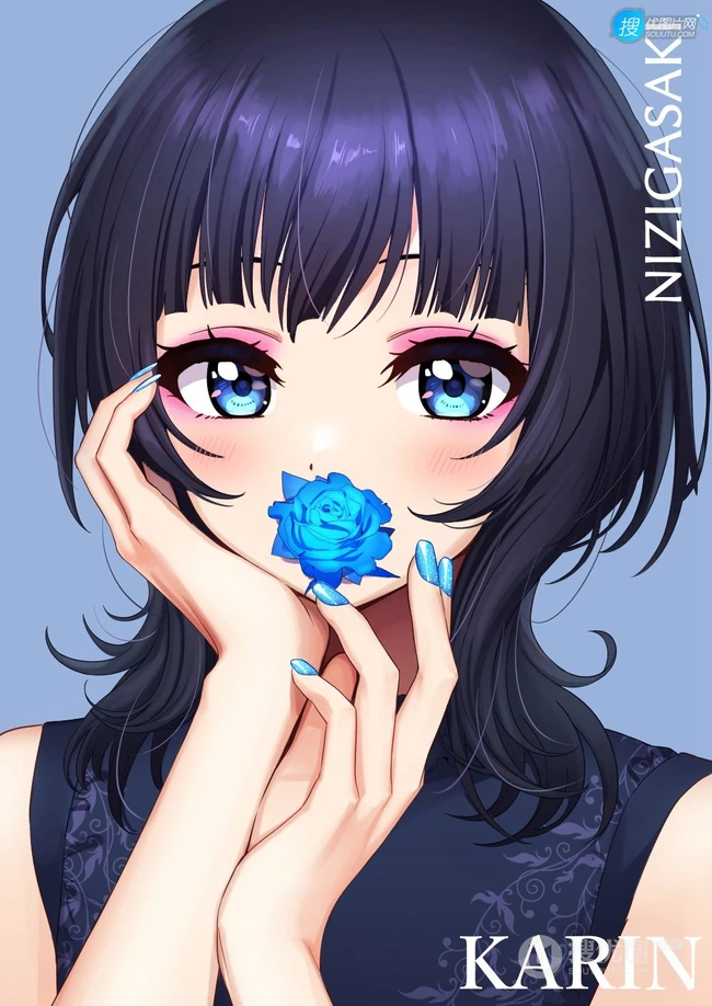 以模特为目标的涩涩小姐姐《LoveLive! 学园偶像祭》朝香果林精选插画大图