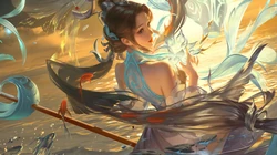 守护和使命，王者荣耀大乔新皮肤白鹤梁神女高清宣传动漫壁纸图片