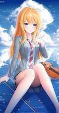 日本漫画《四月是你的谎言》女主角宫园薰精选插画壁纸图片