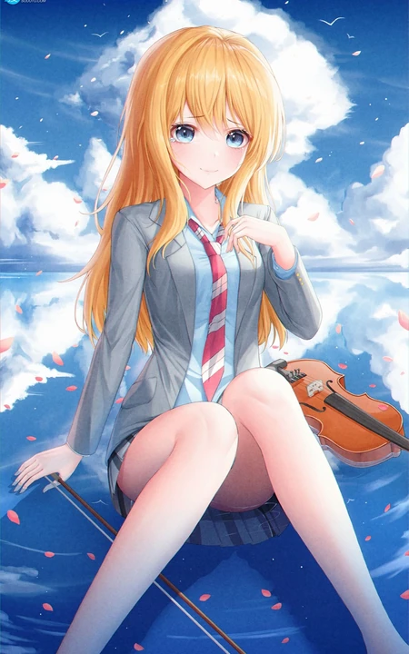日本漫画《四月是你的谎言》女主角宫园薰精选插画壁纸图片