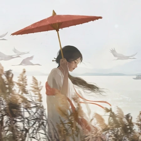 古风女子手绘微信头像，人世间有百媚千红,唯独你是我情之所钟