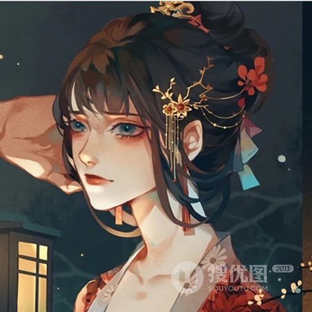 古风女子手绘微信头像，人世间有百媚千红,唯独你是我情之所钟