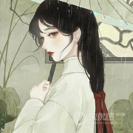 古风女子手绘微信头像，人世间有百媚千红,唯独你是我情之所钟