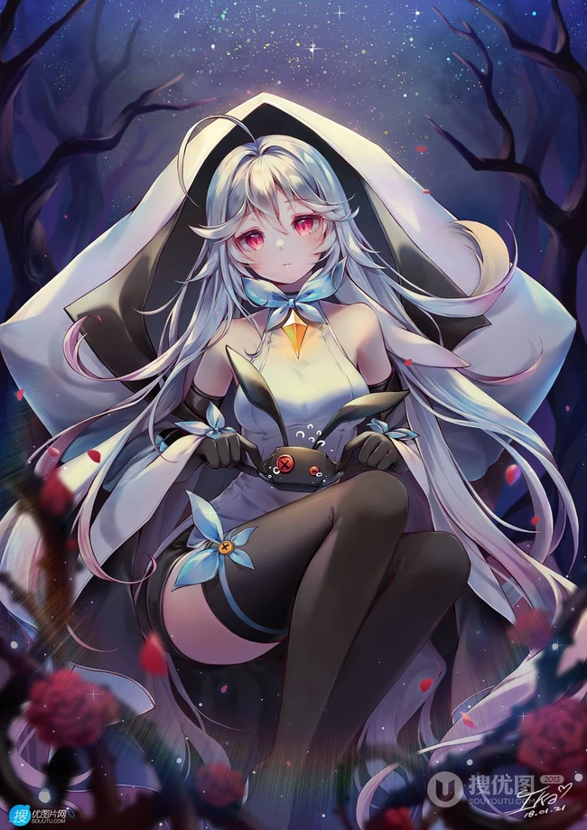 韩国画师IKA笔下的那些气质灵动可爱动漫少女插画图片大图