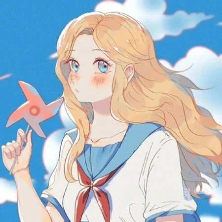 2021款夏日小清新动漫女生头像，可爱呆萌，简单耐看的女生插画头像图片