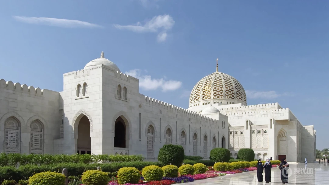 大清真寺，宗教性建筑苏丹卡布斯大清真寺高清壁纸图片