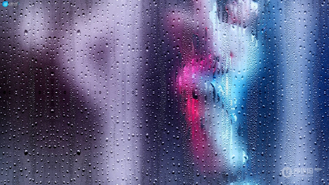 欧美人体摄影艺术壁纸，透过起雾，水滴的玻璃视觉创意人像摄影壁纸图片