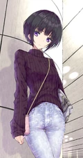 牛仔裤动漫女生，一个喜欢牛仔裤的日本画师插画作品欣赏
