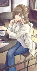 牛仔裤动漫女生，一个喜欢牛仔裤的日本画师插画作品欣赏