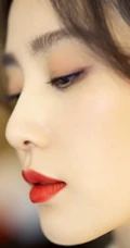 刘诗诗妆容精致，唇红肤白 化身气质时尚女生高清写真图片