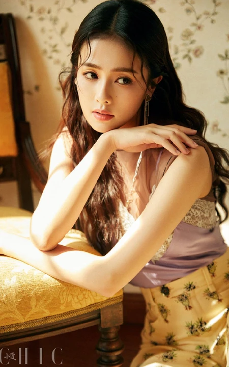 白露优雅复古文静印花系列穿搭杂志写真美照