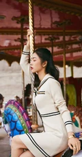 蔡文静游乐园可爱写真图片