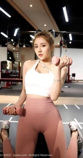 健身房女生小姐姐夏西CiCi气质紧身运动裤穿着显动人身材鲍鱼线写真图集