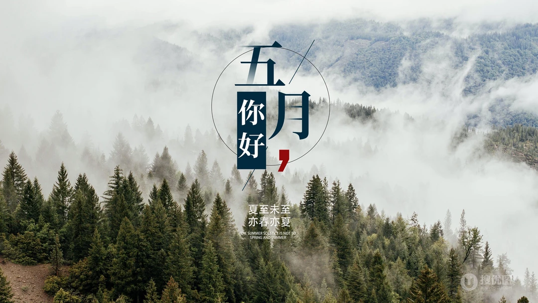 夏至未至，亦春亦夏，五月你好文字森系唯美壁纸图片