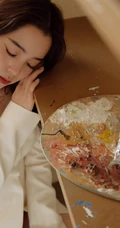 欧阳娜娜露肩装白色连衣裙恬静优雅写真