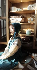 午后 居家 阳光下 唇红齿白浅粉少女清新清新写真大图图集