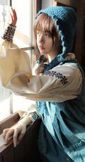 午后 居家 阳光下 唇红齿白浅粉少女清新清新写真大图图集
