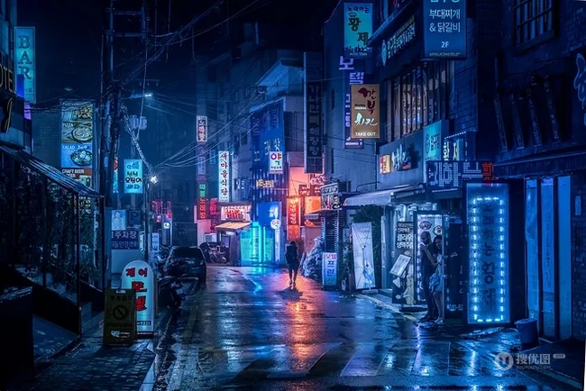 日系 街头 暗黑风格 唯美意境图片