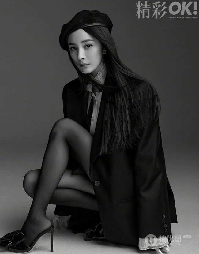 杨幂时尚优雅装扮登精彩OK杂志写真照