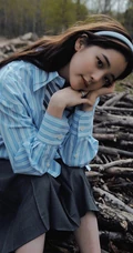 欧阳娜娜假日休闲森系写真照片