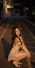 肤白貌美绝色都市佳人陈宇曦闪亮粉裙穿搭时尚街拍美照套图