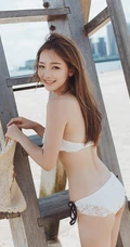 海边比基尼美少女 日杂风 唯美美女旅拍手机壁纸图片