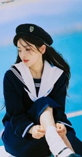 杨超越水手制服装清新氧气写真图片