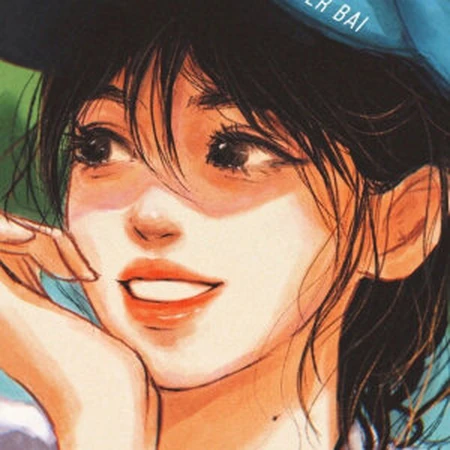 你的笑容，就像那明亮的光，适合永久做头像的写实少女人物插画头像图片