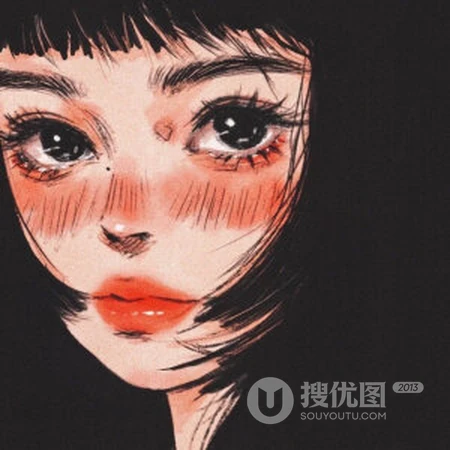 你的笑容，就像那明亮的光，适合永久做头像的写实少女人物插画头像图片