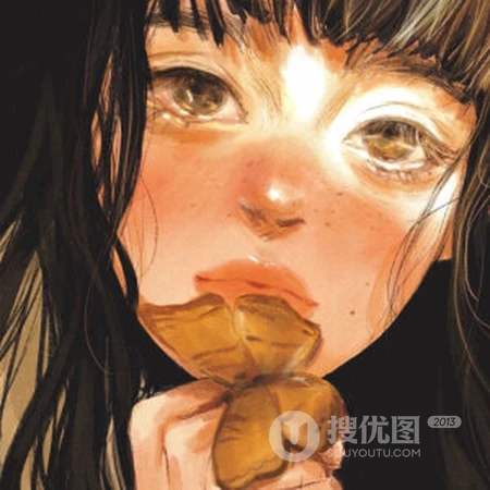你的笑容，就像那明亮的光，适合永久做头像的写实少女人物插画头像图片
