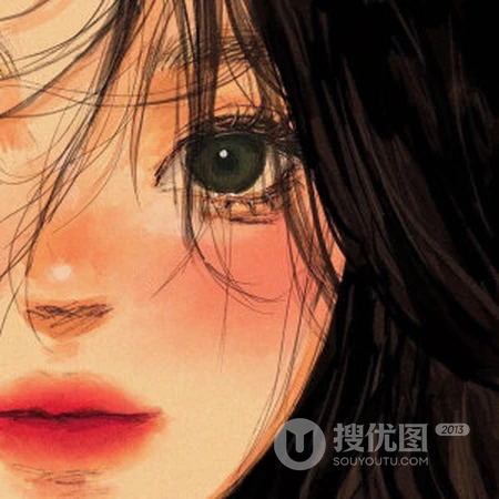 你的笑容，就像那明亮的光，适合永久做头像的写实少女人物插画头像图片