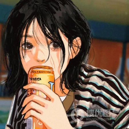 你的笑容，就像那明亮的光，适合永久做头像的写实少女人物插画头像图片