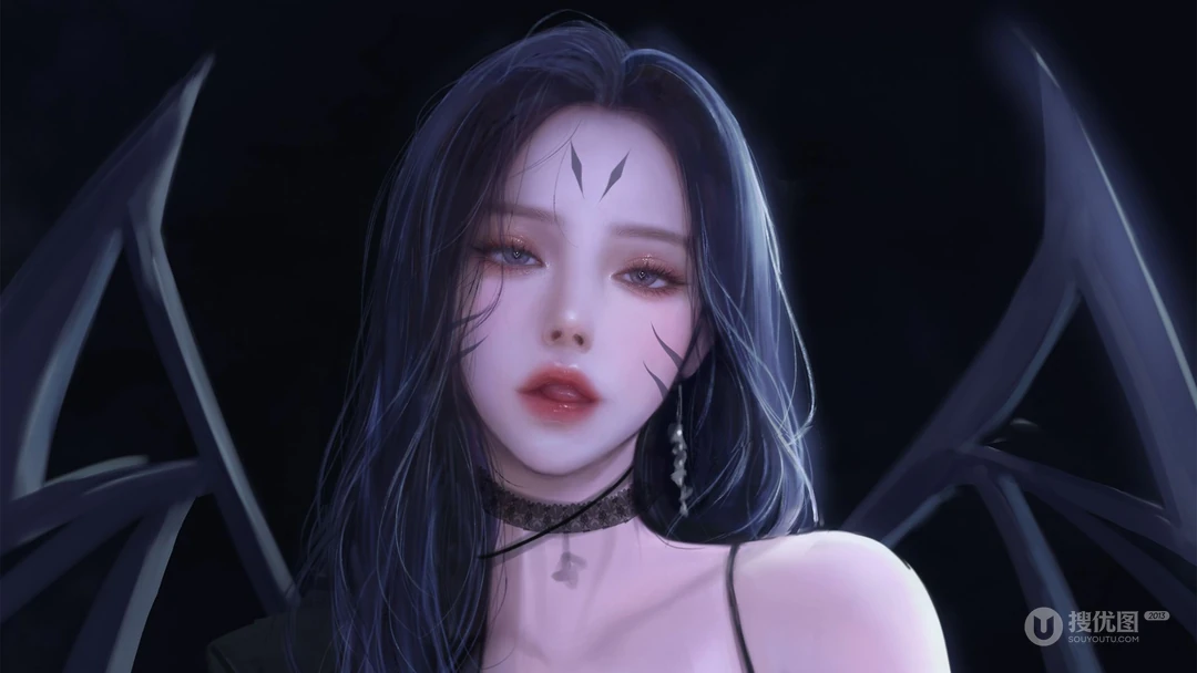 虚空之女&middot;卡莎 英雄联盟角色卡莎性感半身照桌面壁纸图片