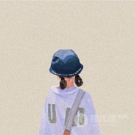 女生，女孩背影，梳着各种发型的青春动漫少女头像图片