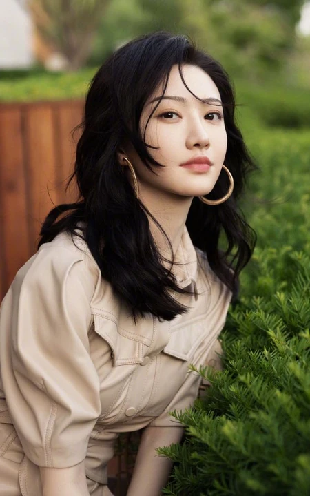 景甜轻熟范十足街拍写真美照