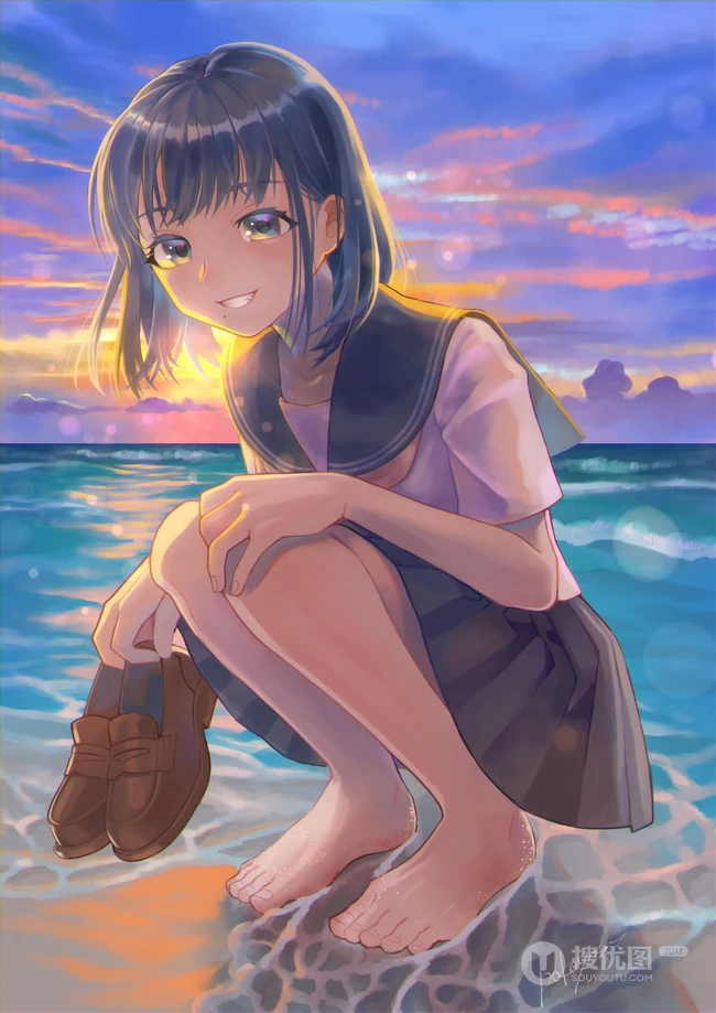 制服短裙袜装动漫少女精选图片