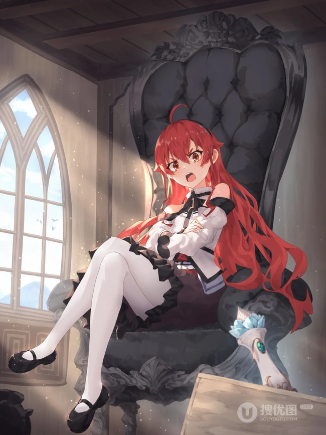 动漫中那些抢眼的二次元红发少女精心高清插画美图