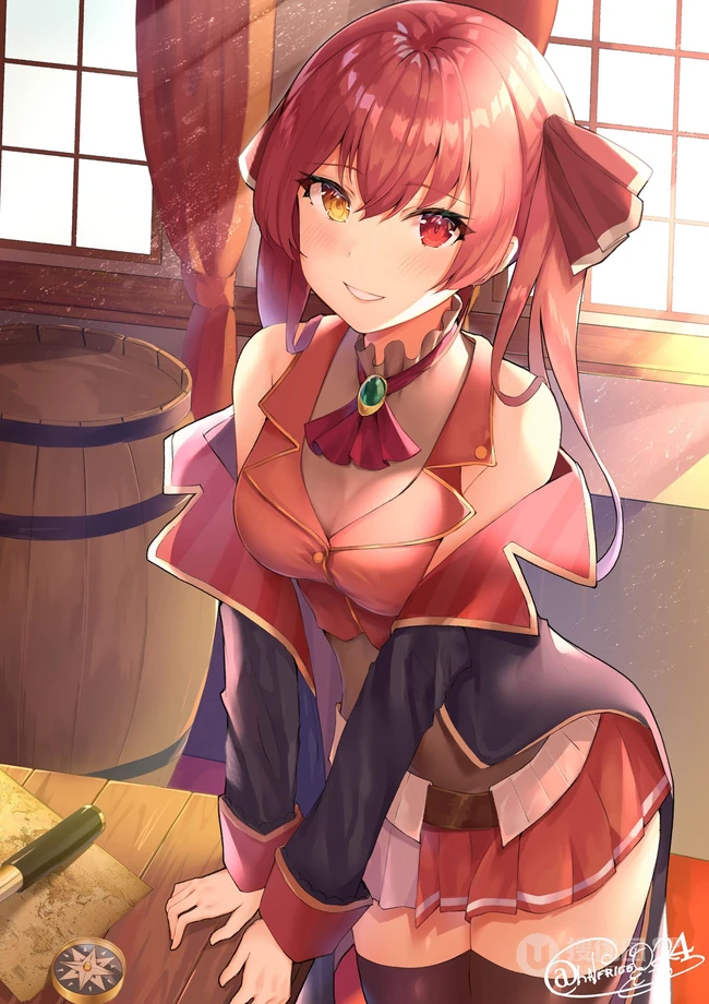 动漫中那些抢眼的二次元红发少女精心高清插画美图