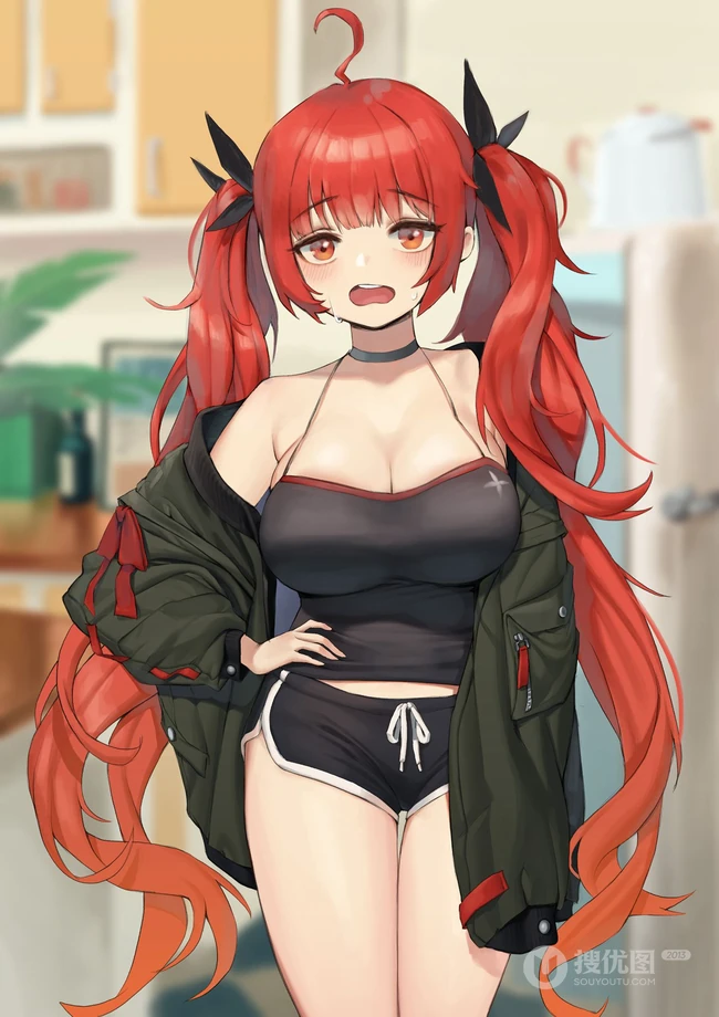 动漫中那些抢眼的二次元红发少女精心高清插画美图