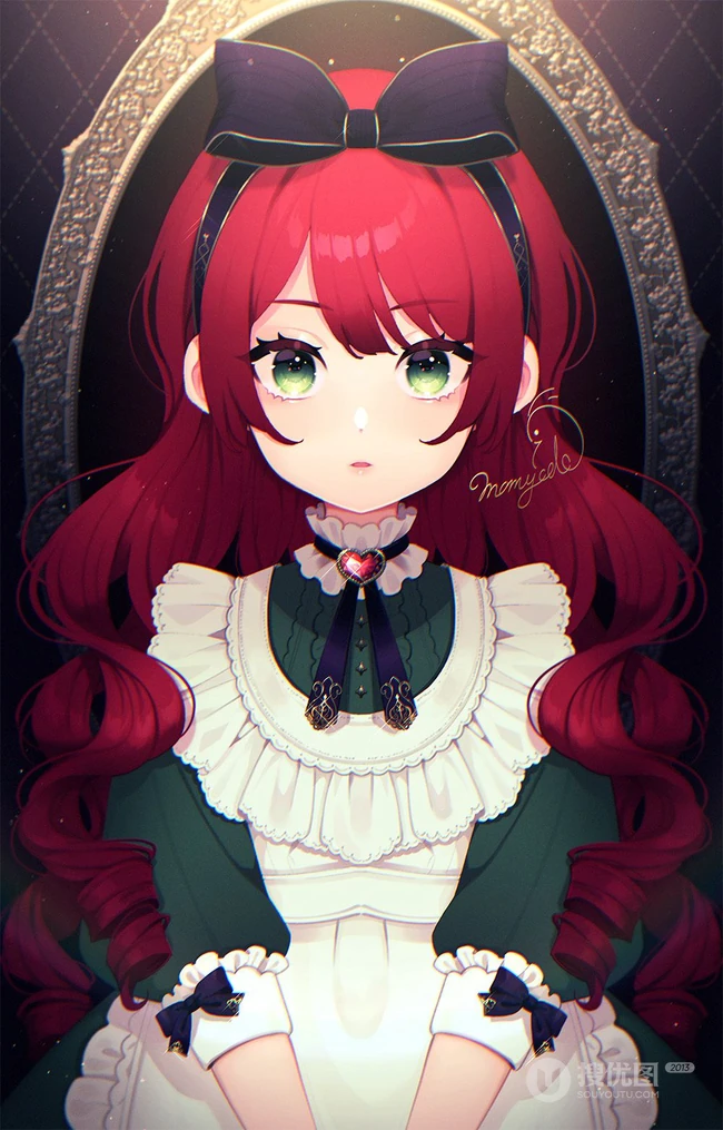 动漫中那些抢眼的二次元红发少女精心高清插画美图