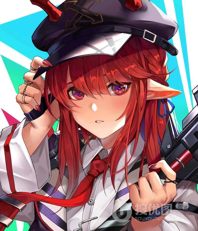 动漫中那些抢眼的二次元红发少女精心高清插画美图
