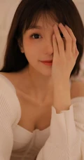 睫毛弯弯笑容可人少女肩带家居服短裤着装显气质苗条身材线条感写真图片